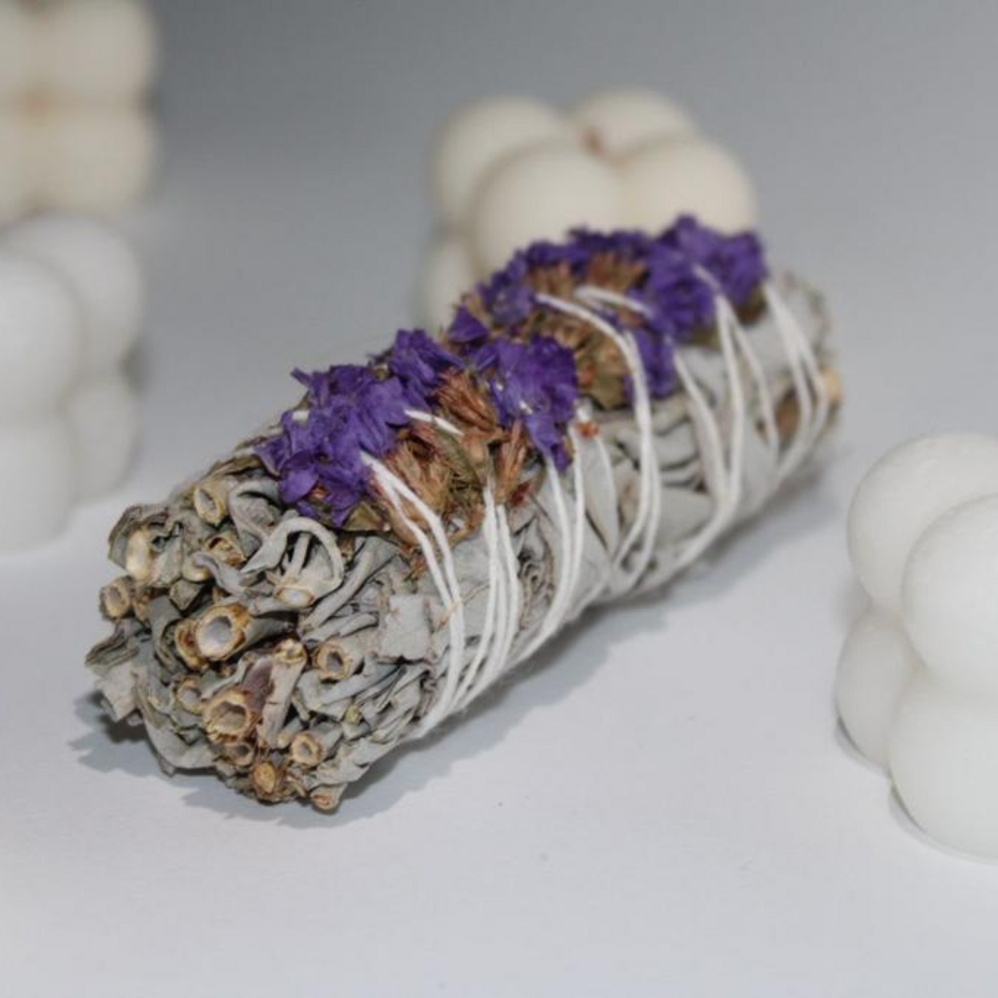 WHITE SAGE & PURPLE SEA LAVENDER  4"