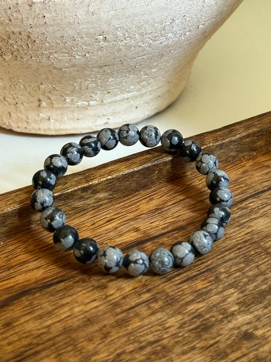 SNOWFLAKES OBSIDIAN