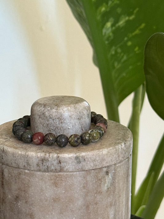 AFRICAN BLOOD STONE BRACELET