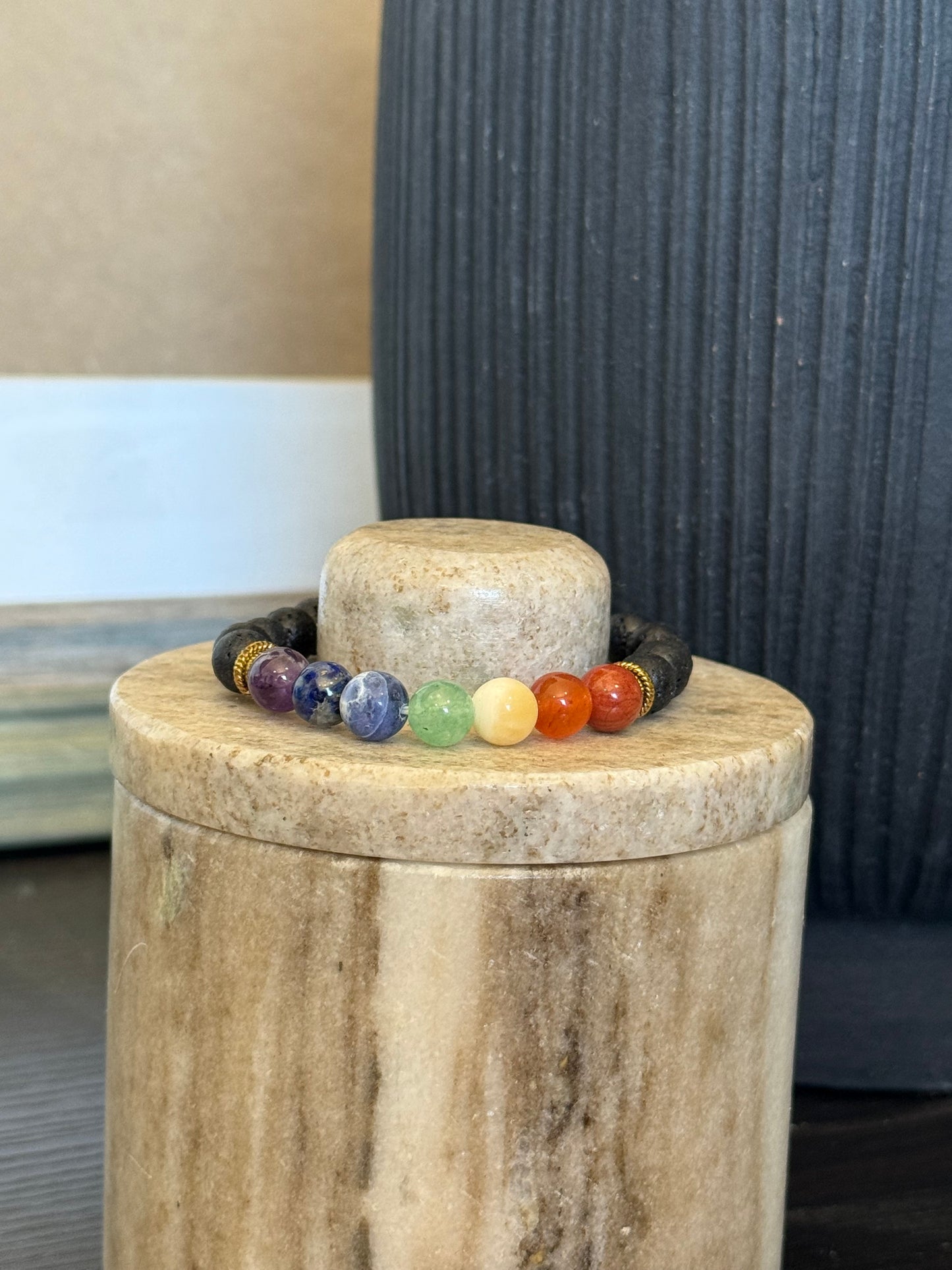 7 CHAKRAS LAVA BRACELET