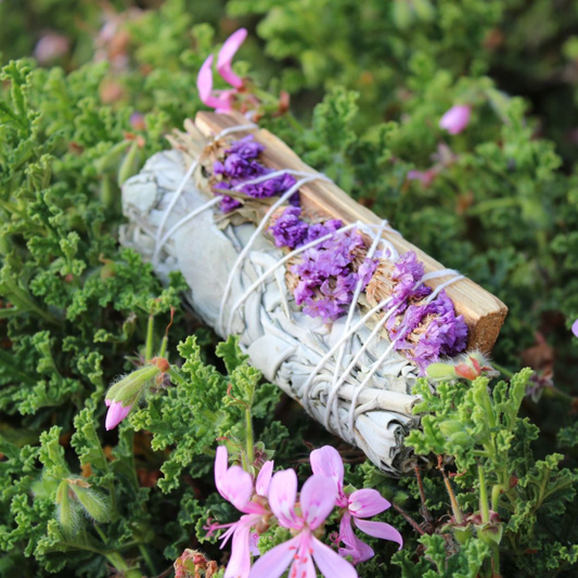 White Sage, Palo Santo & Purple Sea Lavender 4"